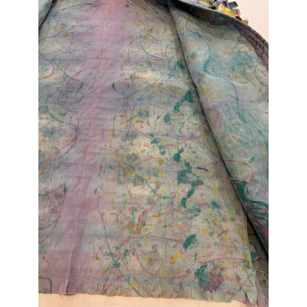 Hand Painted Art to Wear Jacket Wearable Art OOAK Fiber Art Handmade Boho Coat - Picture 6 of 16